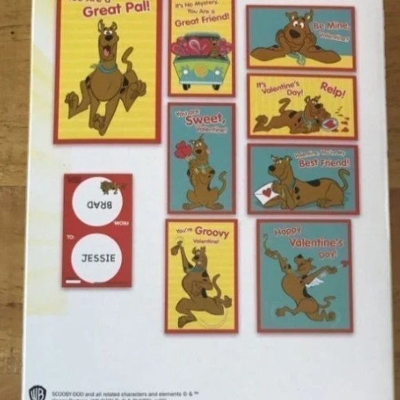 1 Scooby-Doo 48 Valentines Day Cards &Seal - Picture 2 of 2